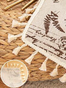 1 cái khăn trải bàn mô hình lá - Nhiều màu - Xem 8