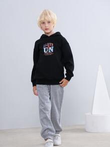 Boys Solid Press Crease Jogging Joggers - Light Grey - View 4