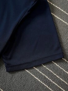 Hombres Camiseta estampado de cráneo - Azul Marino - Ver 4