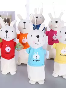 1 pieza Estuche de lápiz con diseño de conejo al azar - Multicolor - Ver 1