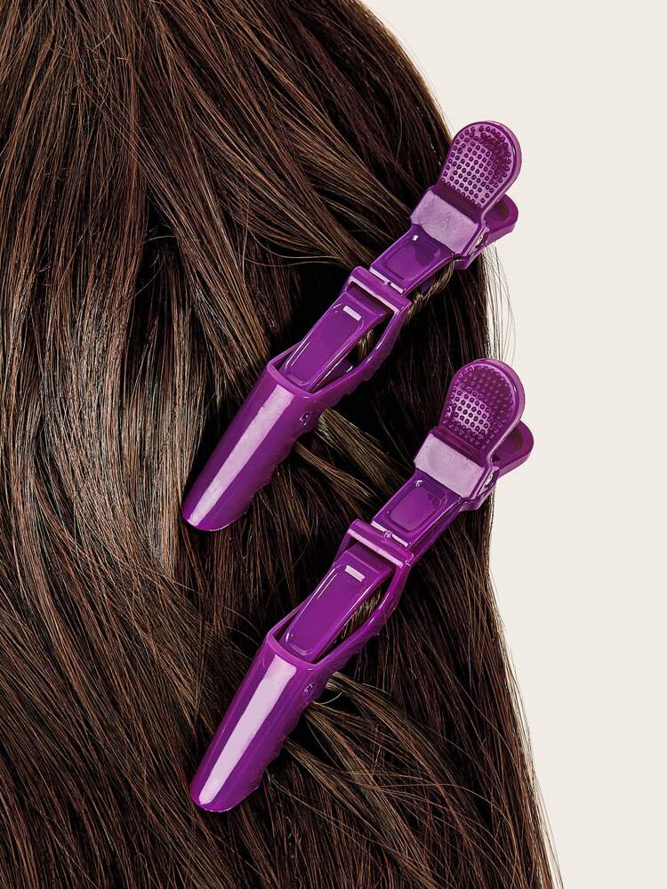 6pcs Crocodile Hair Clips, Curved Hair Clips, Solid Color Rectangular Crocodile Hair Clips - Elegant, Fashionable, Sweet, Suitable For Women's Daily Wear, Professional Hair Salon Hair Clips, Hairstylist Fixing Hair Clips, Used For Salon Styling, Back To School Hair Clips, Travel Essentials, Backcombing, Blow Dryer, Hair, Hairstylist, Edge Comb, Blow Dryer