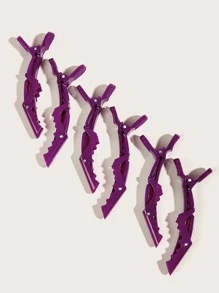 WANMEI 6pcs Crocodile Hair Clips, Curved Hair Clips, Solid Color Rectangular Crocodile Hair Clips - Elegant, Fashionable, Sweet, Suitable For Women's Daily Wear, Professional Hair Salon Hair Clips, Hairstylist Fixing Hair Clips, Used For Salon Styling, Back To School Hair Clips, Travel Essentials, Backcombing, Blow Dryer, Hair, Hairstylist, Edge Comb, Blow Dryer