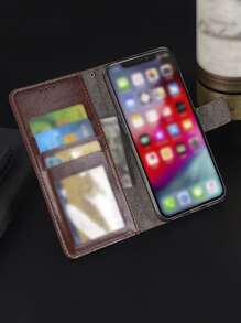PU Wallet Phone Case,International Version, Not The Domestic Version - Brown - View 3