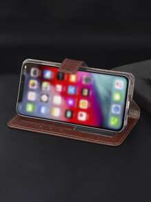 PU Wallet Phone Case,International Version, Not The Domestic Version - Brown - View 4