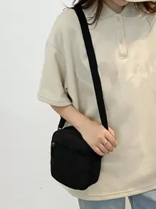 Túi Crossbody Nữ màu trơn Có thể điều chỉnh được Mát mẻ - màu đen - Xem 6