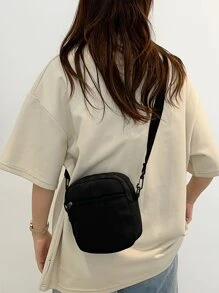 Túi Crossbody Nữ màu trơn Có thể điều chỉnh được Mát mẻ - màu đen - Xem 4