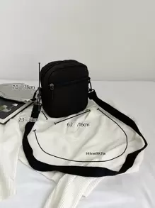 Túi Crossbody Nữ màu trơn Có thể điều chỉnh được Mát mẻ - màu đen - Xem 5