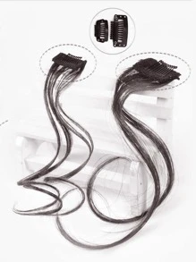 Kẹp Tóc Bang Tổng Hợp Xoăn 2 Mảnh - màu đen - Xem 5