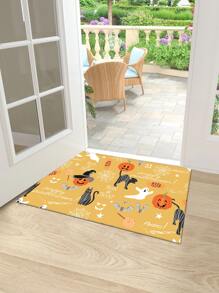 1 pieza Alfombra de puerta con patrón de Halloween - Multicolor - Ver 1
