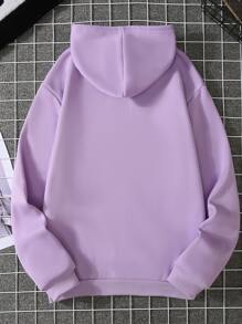 SHEIN EZwear Quần áo thể thao nữ Dây kéo Túi Tim Giải trí - Màu tím hoa cà - Xem 2