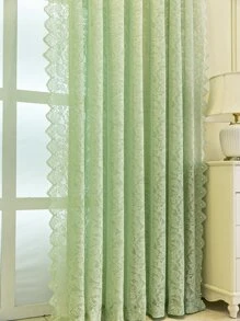 Phòng Ngủ Thêu Hoa Trang Trí Con Sò Rèm Một Mảnh, Rèm Lưới Màu Xanh Lá Cây - màu xanh lá - Xem 3