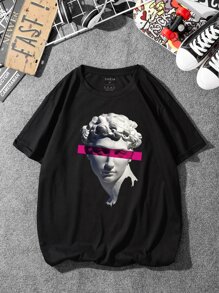 Tops Nam Con số Đường phố - màu đen - Xem 1