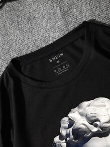 Tops Nam Con số Đường phố - màu đen - Xem 3