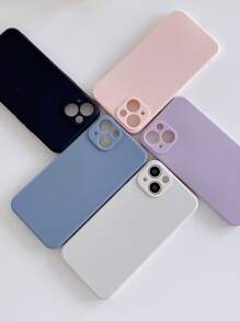 كفر هاتف سادة متوافق مع iPhone15/15Plus/15Pro/15Promax 5 قطع