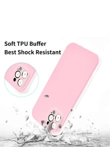 Basic Phone Cases Pink All Protective Phone Case Compatible With IPhone 11,IPhone 13,IPhone 14 Pro Max - Pink - View 3