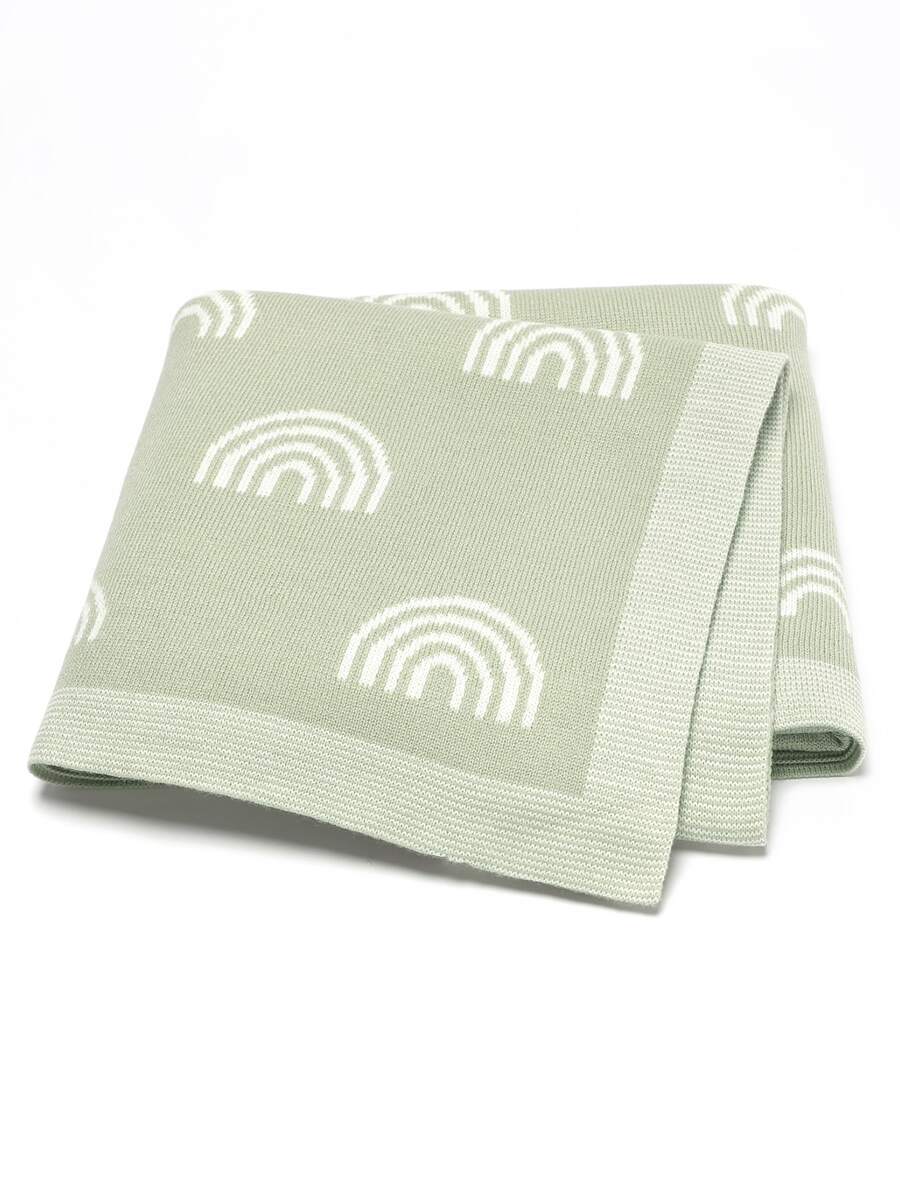 1 件婴儿彩虹图案襁褓毯爱情人节 - 綠色 - 查看 1