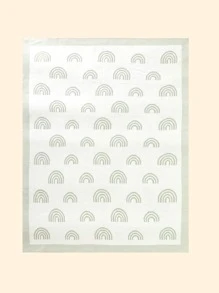 1 件婴儿彩虹图案襁褓毯爱情人节 - 綠色 - 查看 5