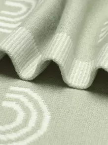 1 件婴儿彩虹图案襁褓毯爱情人节 - 綠色 - 查看 6