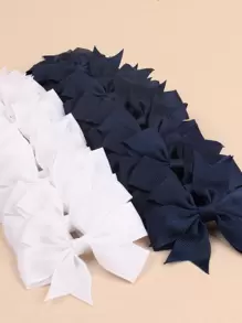 24pcs Toddler Girls Bow Decor Alligator Hair Clip - Multicolor - View 2