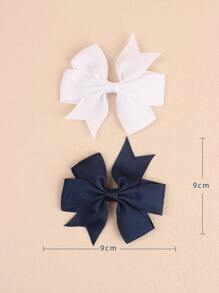 24pcs Toddler Girls Bow Decor Alligator Hair Clip - Multicolor - View 5