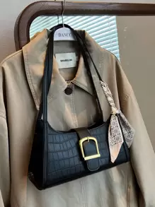 Không thấm nước , Nhẹ , Thương vụ Hàng ngày Dập nổi cá sấu Khăn quàng cổ gầy Trang trí Cái túi Đối với Cô gái tuổi teen NỮ Cao đẳng Sinh viên , & Cổ cồn trắng Công nhân
工人 Hoàn hảo Cho văn phòng , Cao đẳng , Làm việc , Làm Việc  , Commute - màu đen - Xem 1