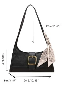 Không thấm nước , Nhẹ , Thương vụ Hàng ngày Dập nổi cá sấu Khăn quàng cổ gầy Trang trí Cái túi Đối với Cô gái tuổi teen NỮ Cao đẳng Sinh viên , & Cổ cồn trắng Công nhân
工人 Hoàn hảo Cho văn phòng , Cao đẳng , Làm việc , Làm Việc  , Commute - màu đen - Xem 3