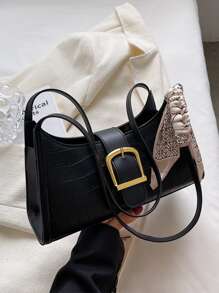 Không thấm nước , Nhẹ , Thương vụ Hàng ngày Dập nổi cá sấu Khăn quàng cổ gầy Trang trí Cái túi Đối với Cô gái tuổi teen NỮ Cao đẳng Sinh viên , & Cổ cồn trắng Công nhân
工人 Hoàn hảo Cho văn phòng , Cao đẳng , Làm việc , Làm Việc  , Commute - màu đen - Xem 4