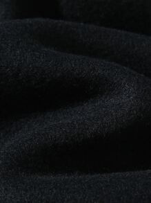 Manfinity Dauomo Áo nỉ Nam Dây kéo Túi Con số Slogan Giải trí - màu đen - Xem 4