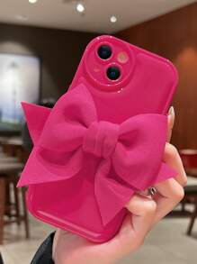 Funda para móvil con diseño de lazo - Rosa Fucsia - Ver 2
