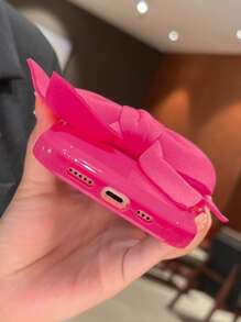Funda para móvil con diseño de lazo - Rosa Fucsia - Ver 3