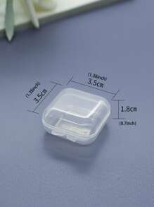 10 piezas Caja de almacenamiento de joya transparente - transparente - Ver 5