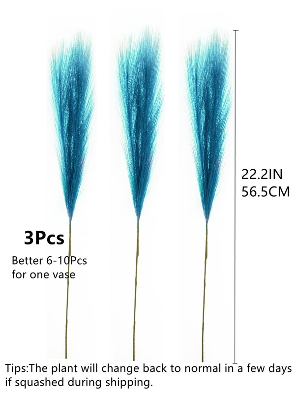 3pcs Faux Pampas Grass, Large Tall Fluffy Artificial Bulrush Reed Grass