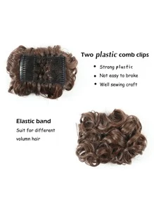 Short Curly Synthetic Hair Buns - Multicolor - View 3