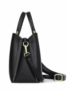 Dedoo 轻便、商务休闲、时尚、奢华、多功能、多隔层、大容量，魅力十足的手提包/单肩包，适合少女、女性、大学生、年轻职业人士和上班族。完美适用于办公室、校园、工作、商务、通勤、户外活动、旅行和郊游。也是送给女性的理想礼物之选。 - 黑色 - 查看 4