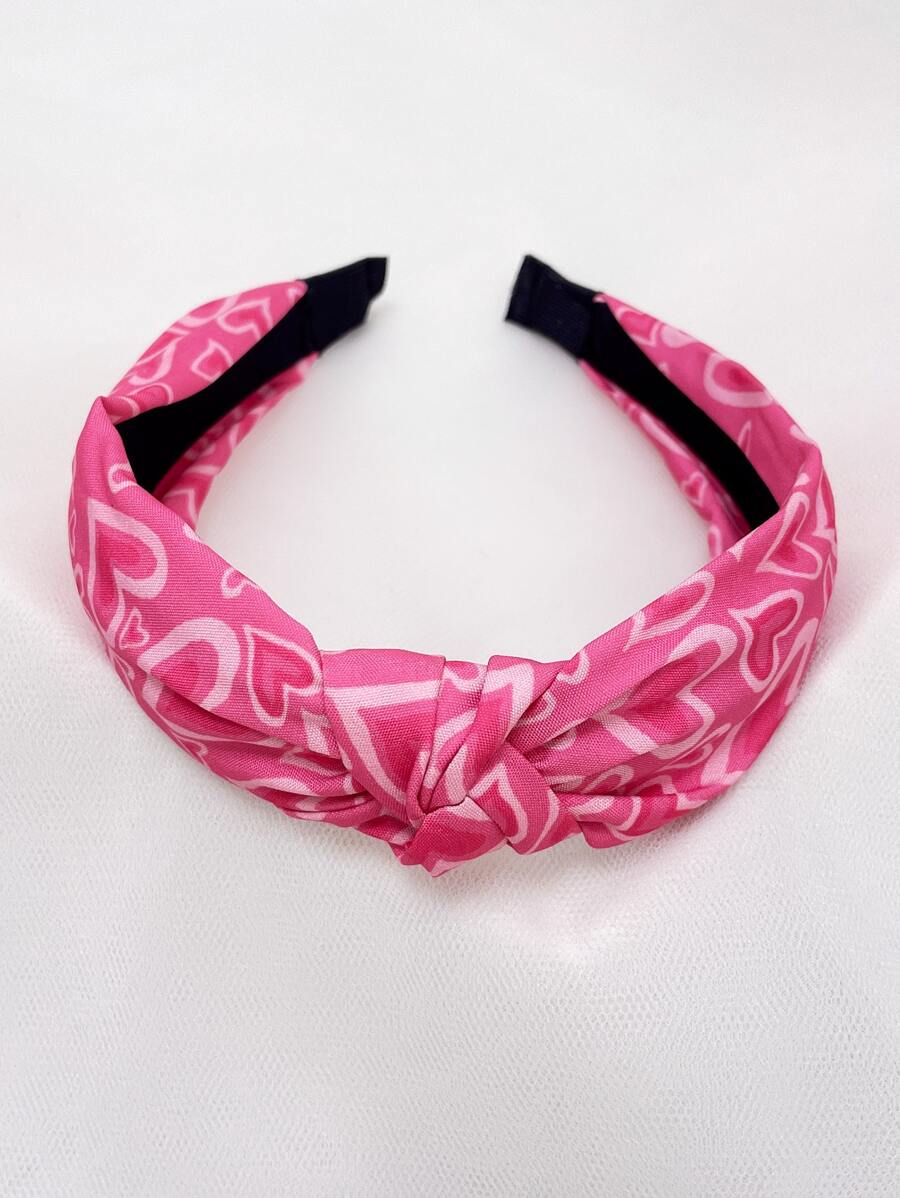 愛心圖案結飾髮箍 - 彩色 - 查看 1