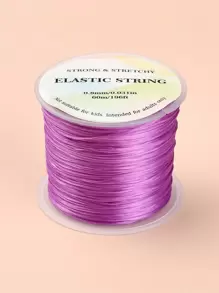 1卷平底彈性水晶細繩彈性串珠線適用於彈力手鍊製作紫色彈性線DIY首飾配件 - 紫色 - 查看 12