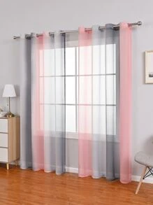 Gradient Color Single Panel Sheer Curtain