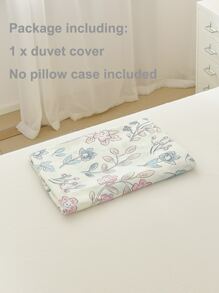 Funda de edredón sin relleno con estampado floral ribete con fruncido - Multicolor - Ver 6