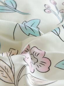 2pcs Floral Printed Pillowcases With Ruffle Trim, Plain Pillowcases With Wide Borders. Multiple Colors Available. Skin-friendly And Comfortable Bedsheets For Home And Dormitory. Machine Washable