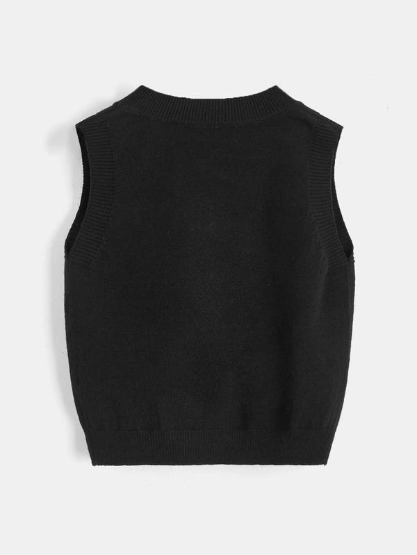 SHEIN Kids EVRYDAY Young Boy Solid VNeck Sweater Vest SHEIN UK