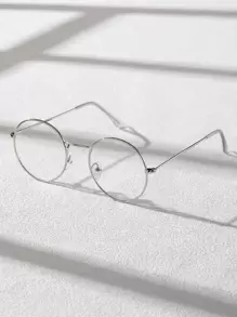 Men Round Frame Eyeglasses Clear Glasses Accessories