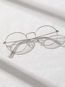 Men Round Frame Eyeglasses Clear Glasses Accessories