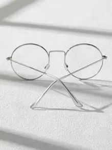 Men Round Frame Eyeglasses Clear Glasses Accessories