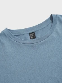 Manfinity Men Cartoon Bear Print Tee - Dusty Blue - View 4