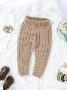 嬰兒彈性腰帶針織長褲