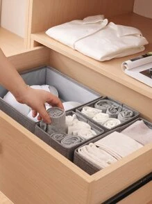 1 个抽屉式收纳盒，简约风格涤纶纤维可水洗可定制胸罩袜子收纳盒适用于卧室壁橱家居收纳装饰品装饰节日装饰房间装饰家居装饰卧室装饰卧室，收纳盒，收纳盒，家居收纳，女士白色 T 恤，女士黑色裤子，女士冬装，连衣裙，女士冬装，优雅女装，女士白衬衫，长袖，女士白色连体裤，女士春季连衣裙，女士春季服装，春季，春装，极简主义，夏季上衣 - 淺灰色 - 查看 1