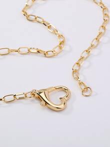 Heart Charm Necklace - Yellow Gold - View 2