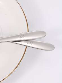 2/4/6件不锈钢黄油刀套装、果酱涂抹器、黄油卷发器、蛋糕装饰工具、融化黄油刷、奶酪切片器、奶油甜点刀、沙拉酱涂抹器 - 銀色 - 查看 3