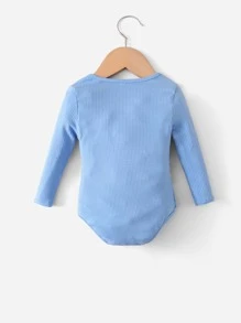 SHEIN 嬰兒前扭結連身背心 - 淺藍色 - 查看 2