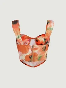 SHEIN MOD Top bajo hanky de tie dye - Multicolor - Ver 6
